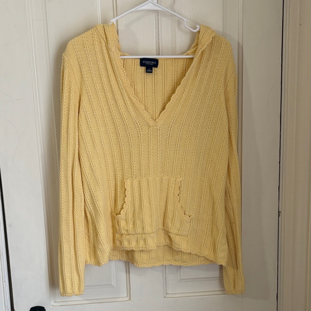Sonoma Yellow V-Neck Sweater